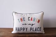 The Cabin Is My Happy Place Pillow Little Birdie