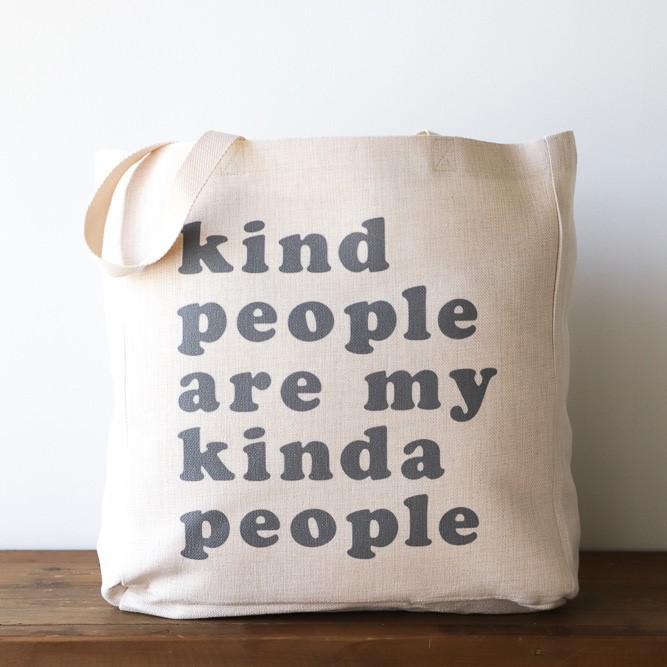 Kind People Gray Tote TXT0398BAG