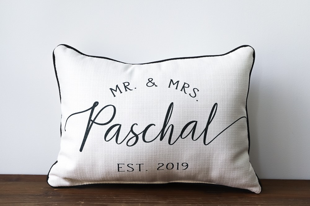 Casual Mr. and Mrs. Established Pillow TXT0586