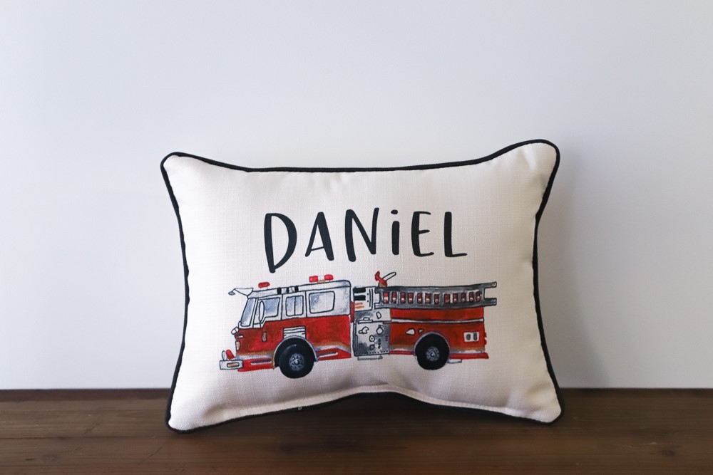 Name Firetruck Pillow x Antique Curiosities CHI0119-AC