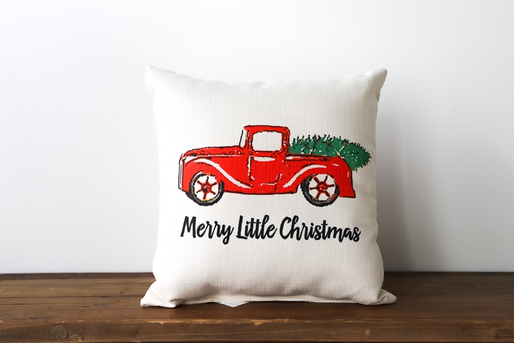 Christmas Truck Pillow