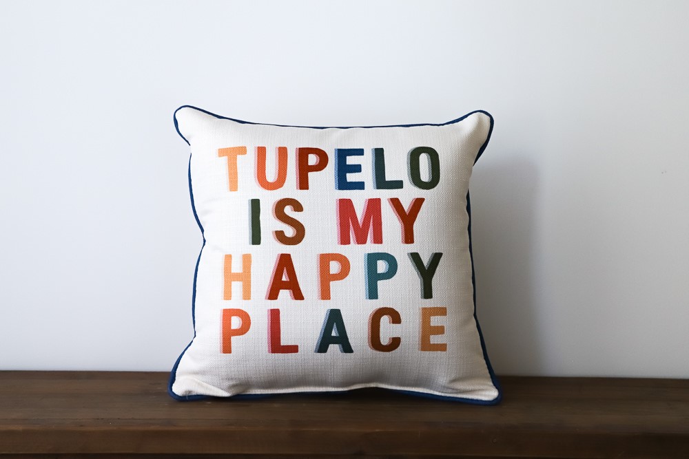 Drop Shadow Happy Place Pillow STE0130