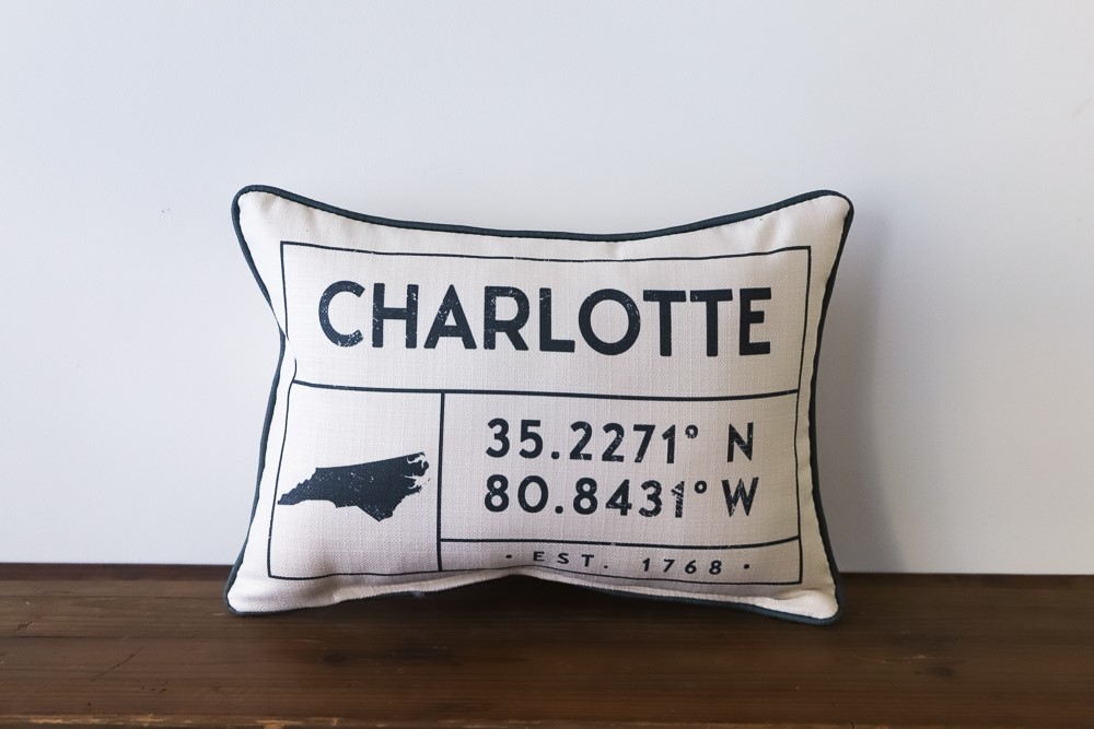 City Grid Coordinates Pillow STE0132