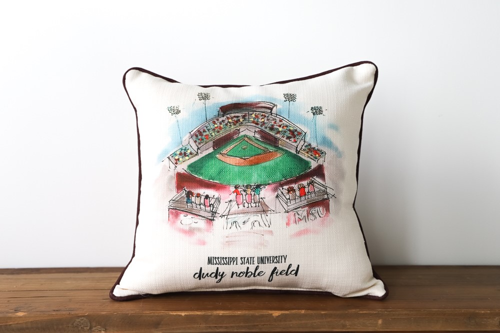 Hand-Sketched Dudy Noble Pillow MSU0025