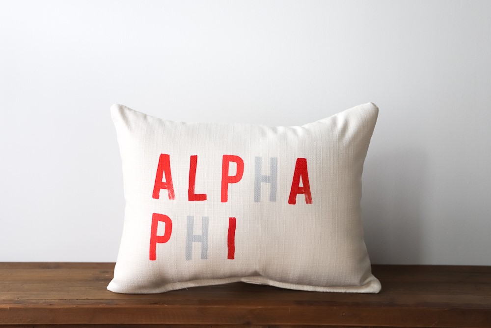 Alpha Phi Sorority Tones Pillow SOR0012-APHI