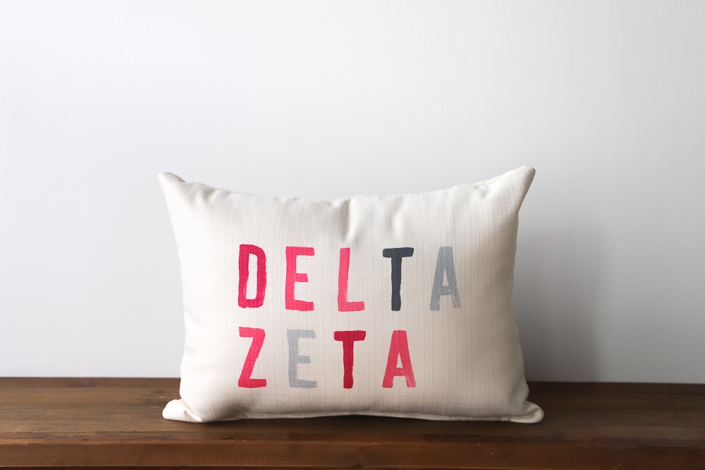 Delta Zeta Sorority Tones Pillow SOR0012-DZ