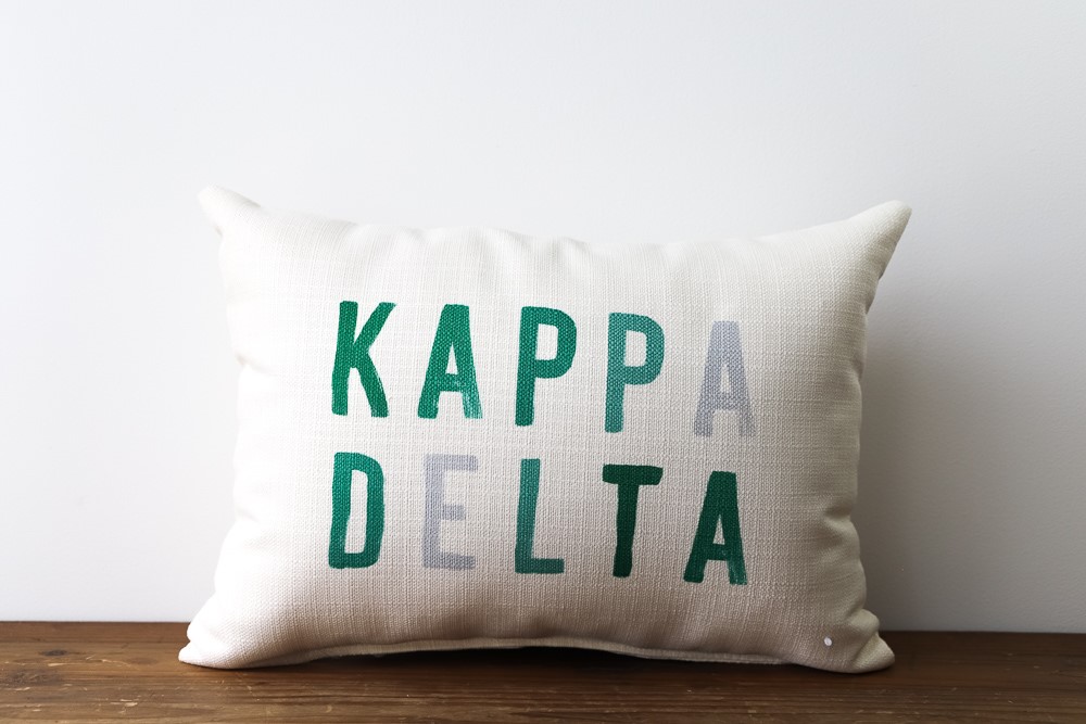 Kappa Delta Sorority Tones Pillow SOR0012-KD