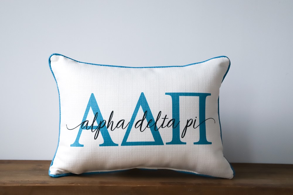 Alpha Delta Pi Sorority Large Letters Overlap Pillow SOR0013-ADPI