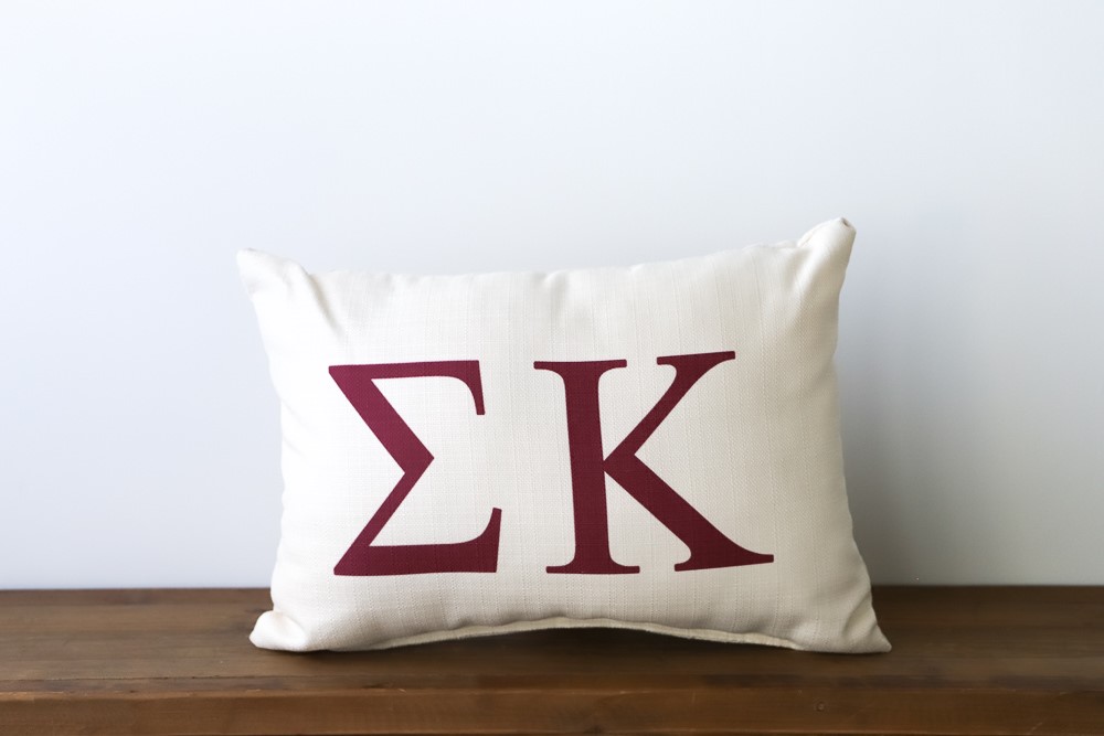 Sorority Large Letters Sigma Kappa Pillow SOR0016-SK