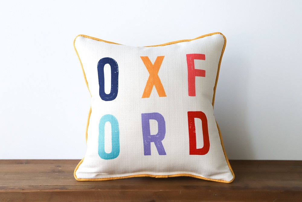 Square Text Multicolor Pillow STE0062