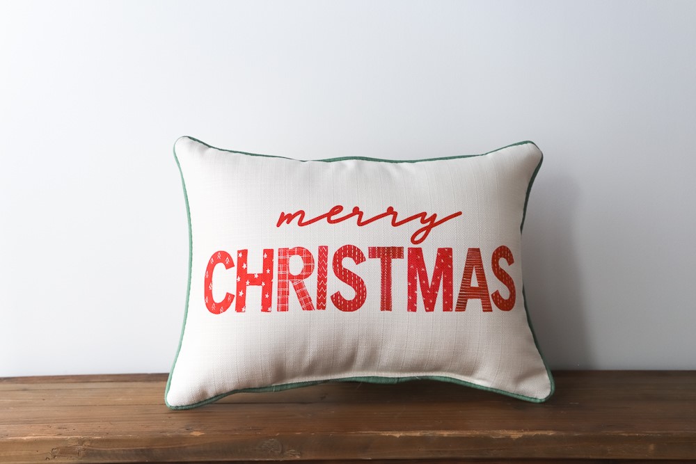 Merry State Christmas Pillow | Little Birdie