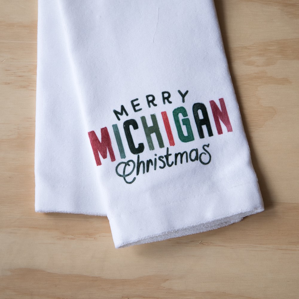 Merry State Christmas Tea Towel CHR0139TT