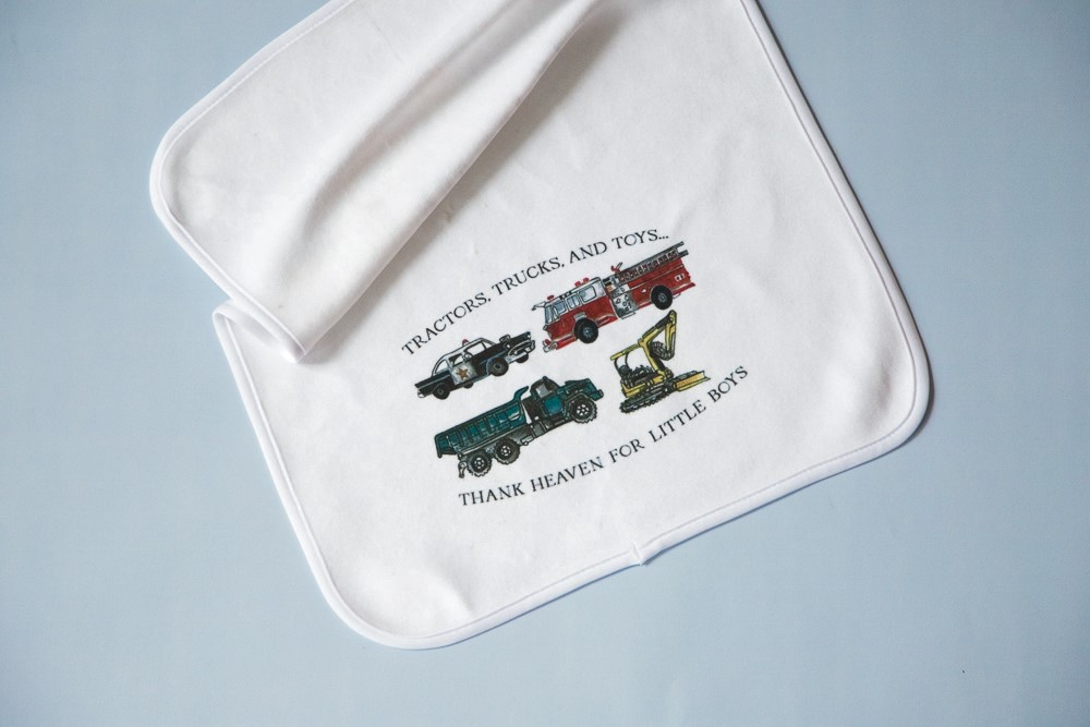 Tractors, Trucks, & Toys Burp Cloth x AC CHI0123-ACBC