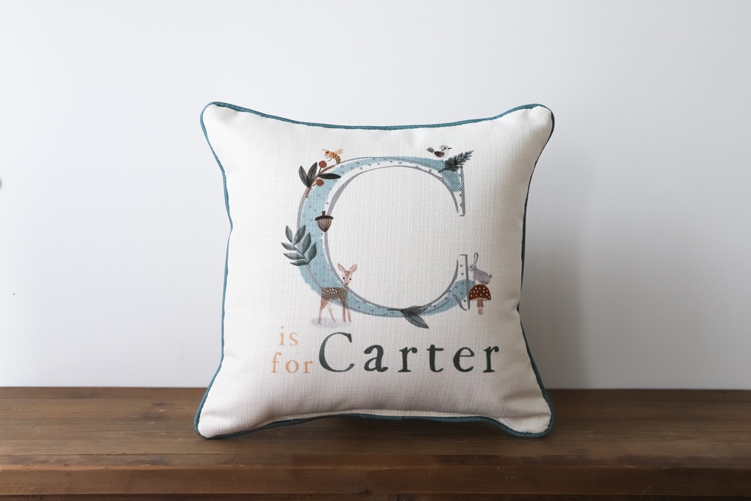 Critter Initial Boy Pillow CHI0137