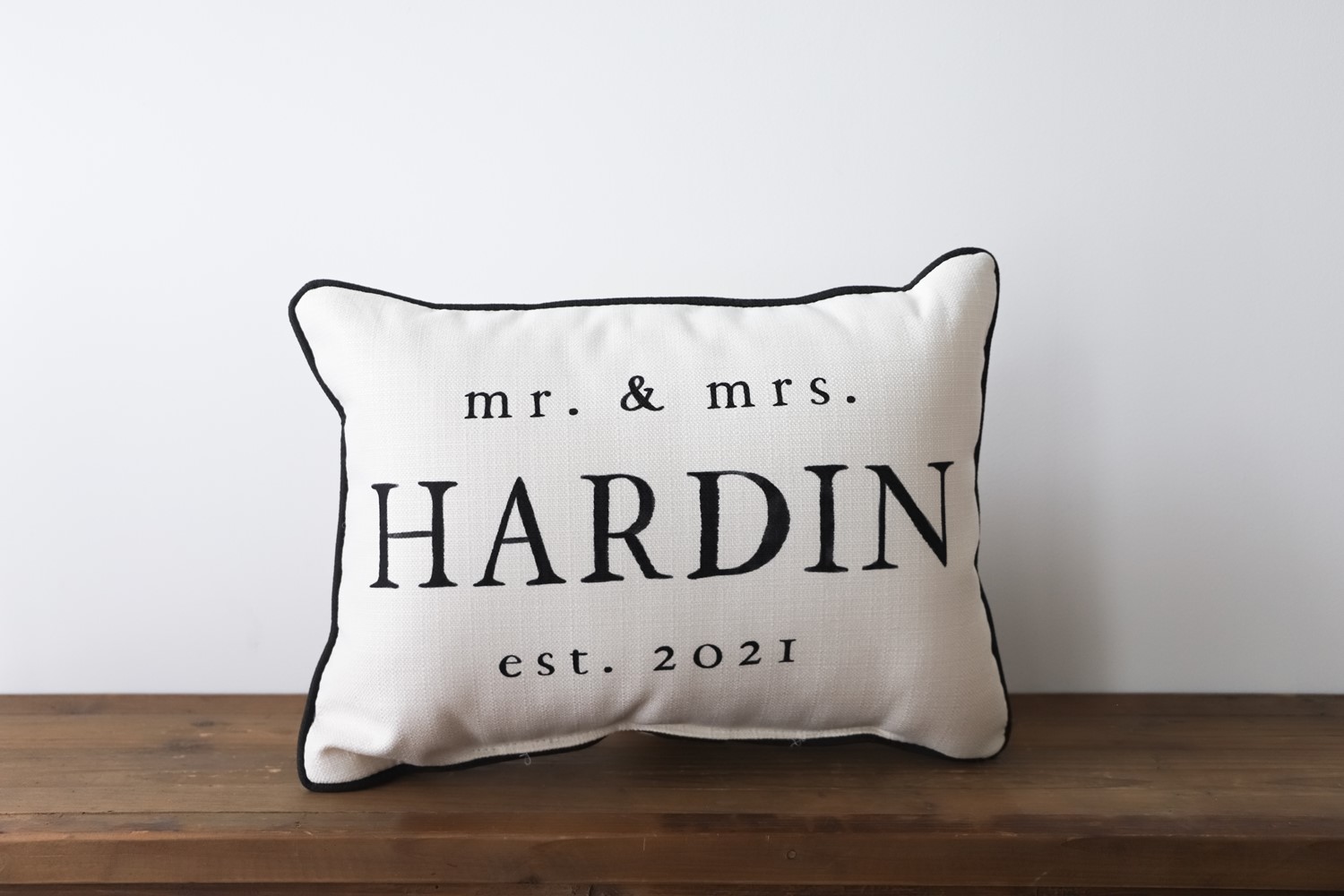 Serif Mr. and Mrs. Est. Pillow TXT0761