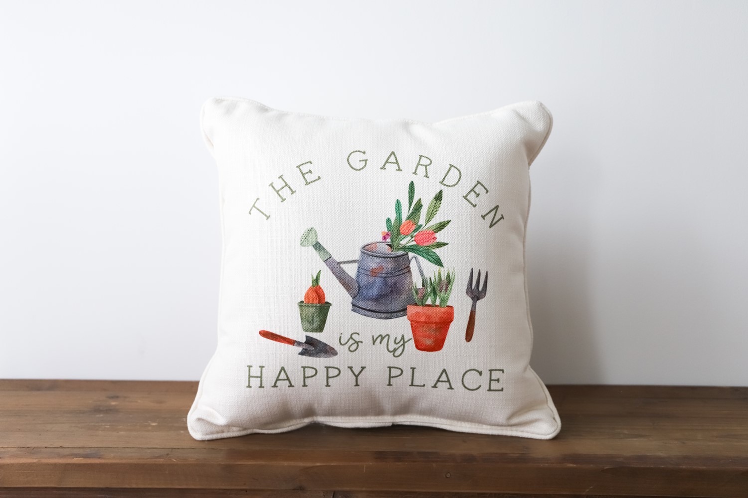 My happy place deals outdoor pillow