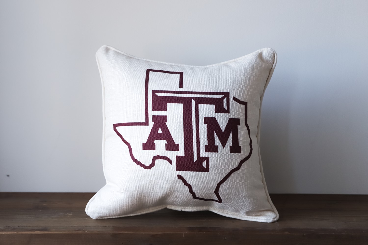 Texas A&M With Texas Outline Pillow TAM014