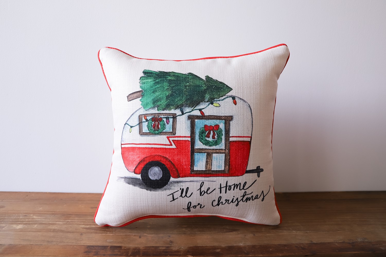 Merry State Christmas Pillow | Little Birdie