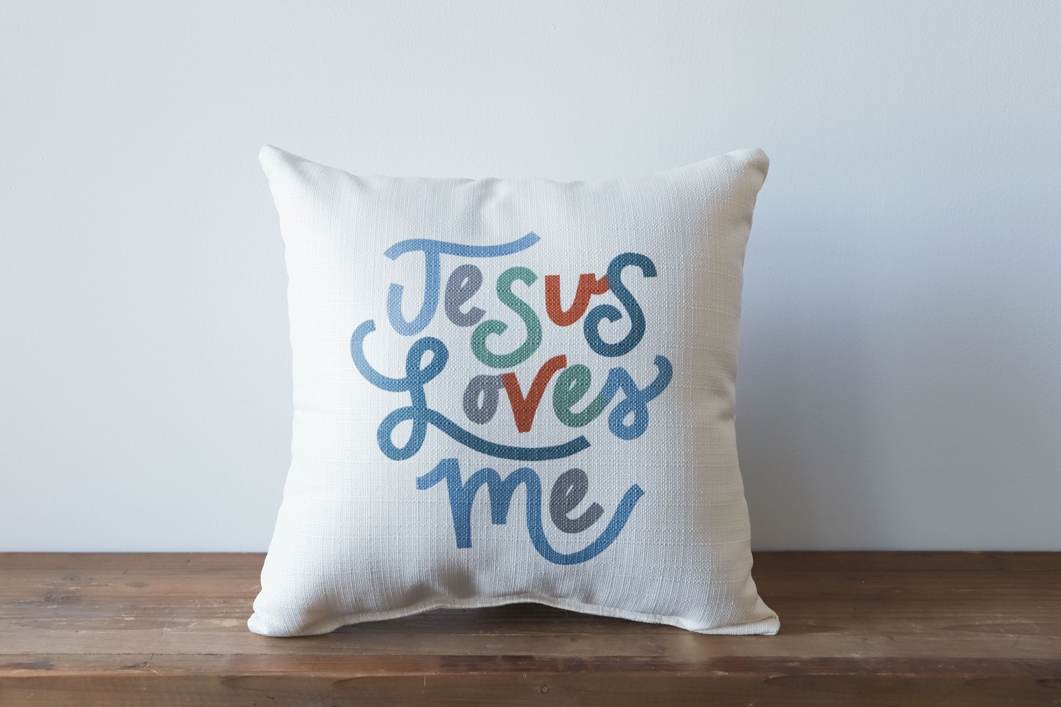 Jesus Loves Me Blues Pillow CHI0160