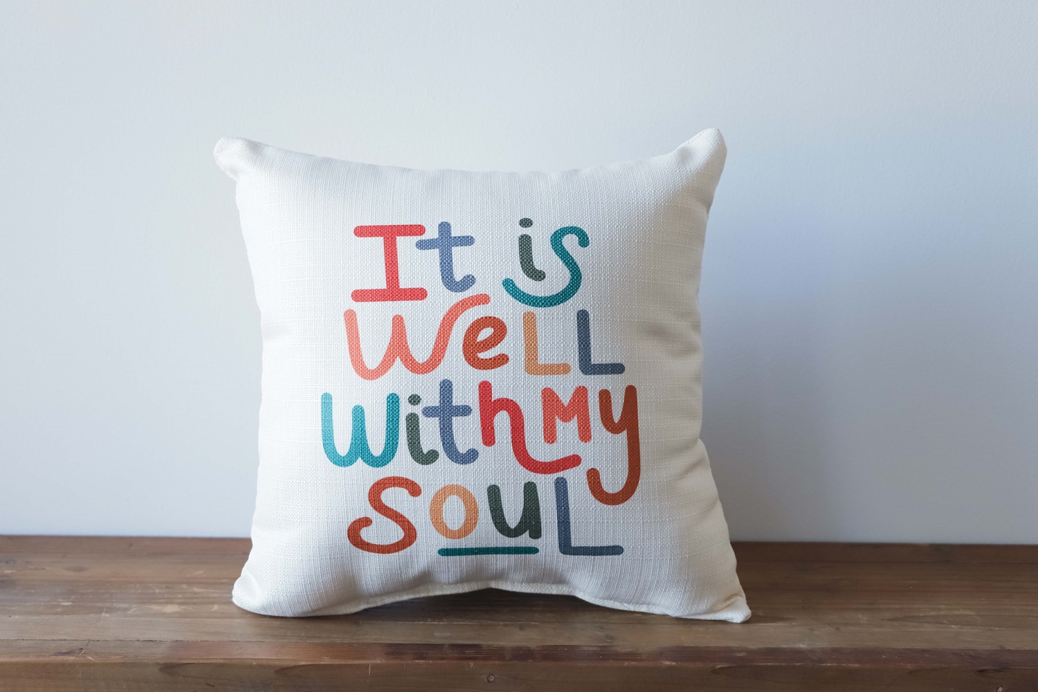 Handwritten It is Well Pillow TXT0844