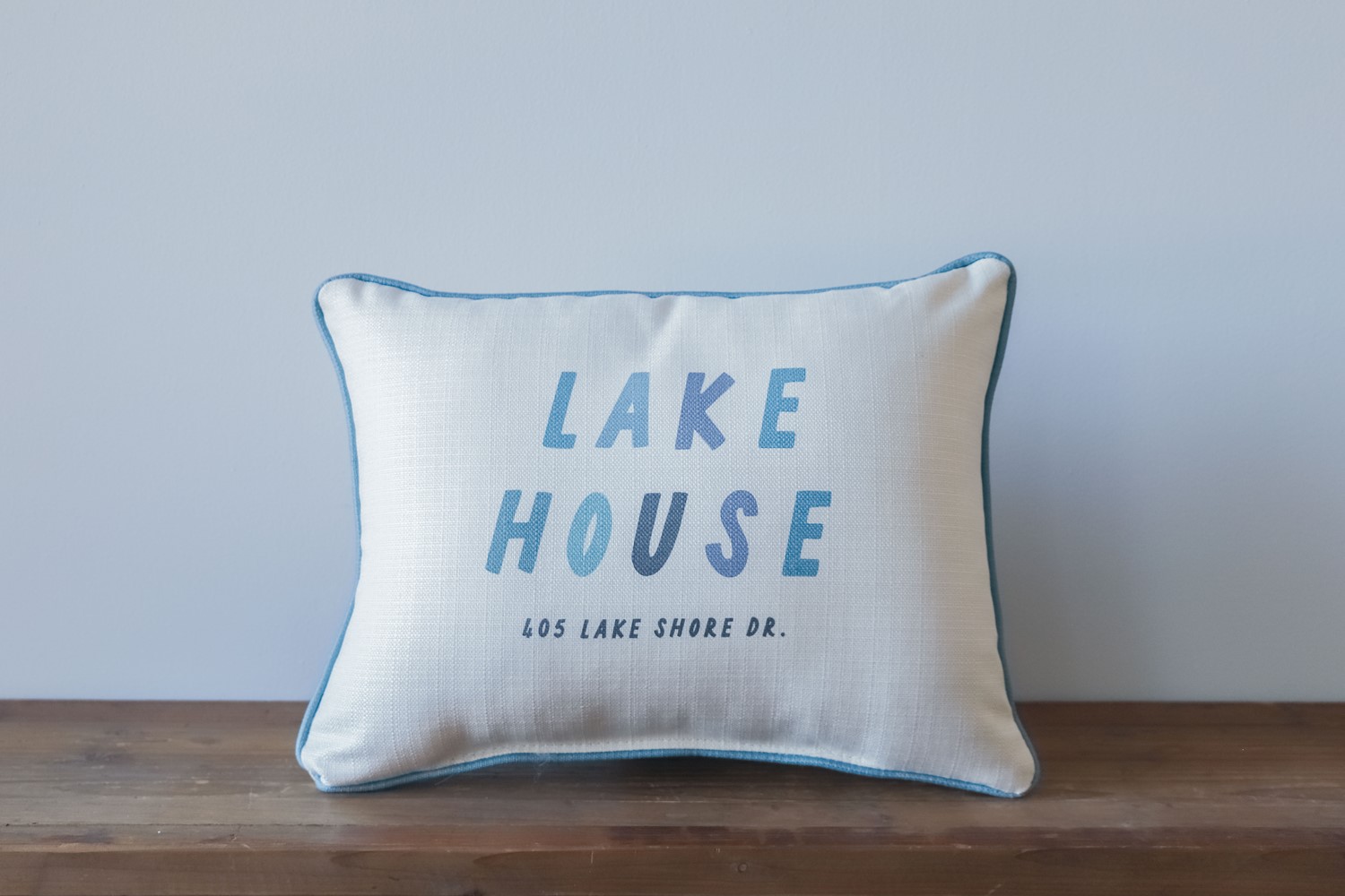 Our Lake House Address Pillow STE0698
