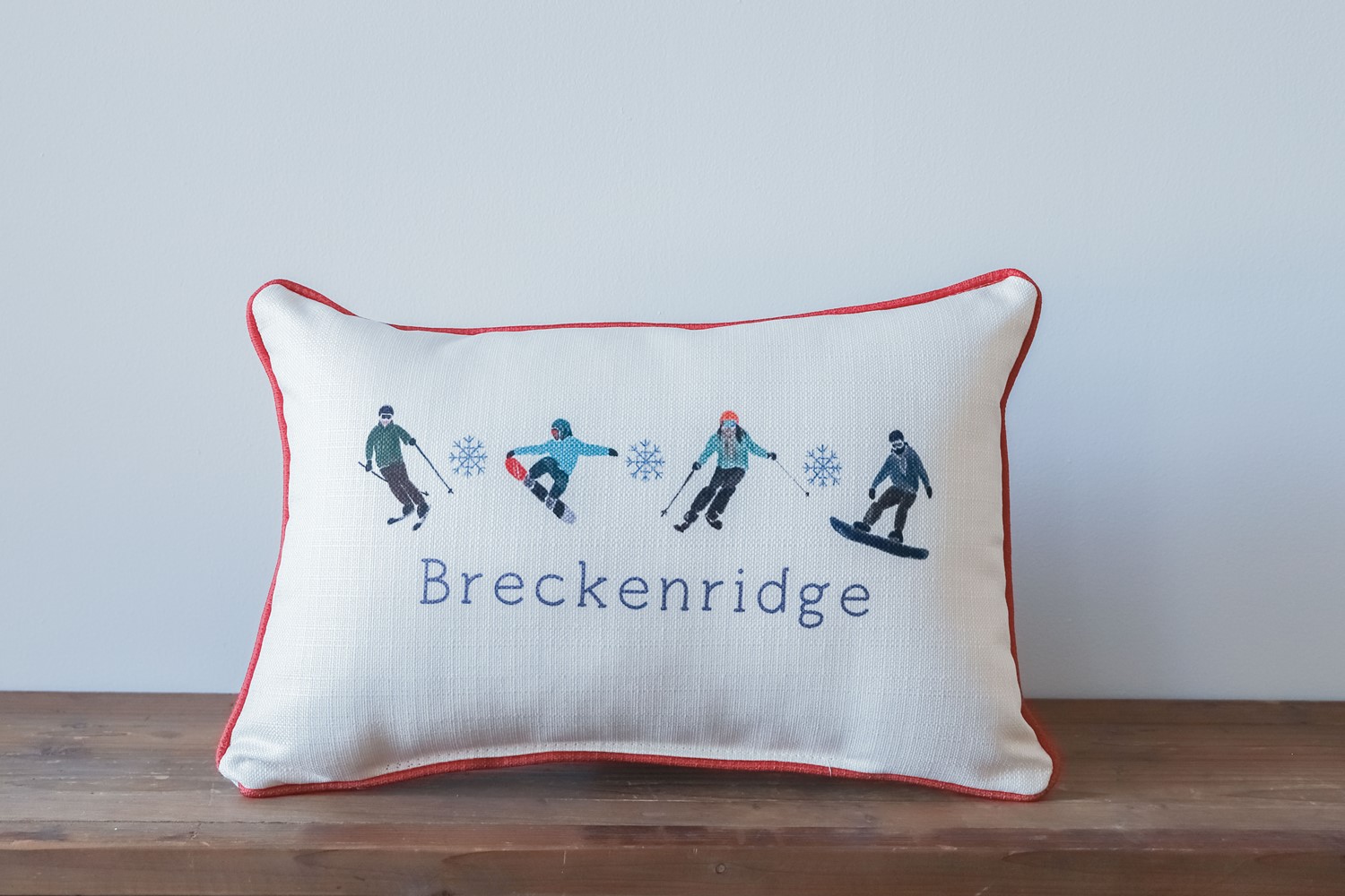 Hometown Skiers Pillow TXT0868