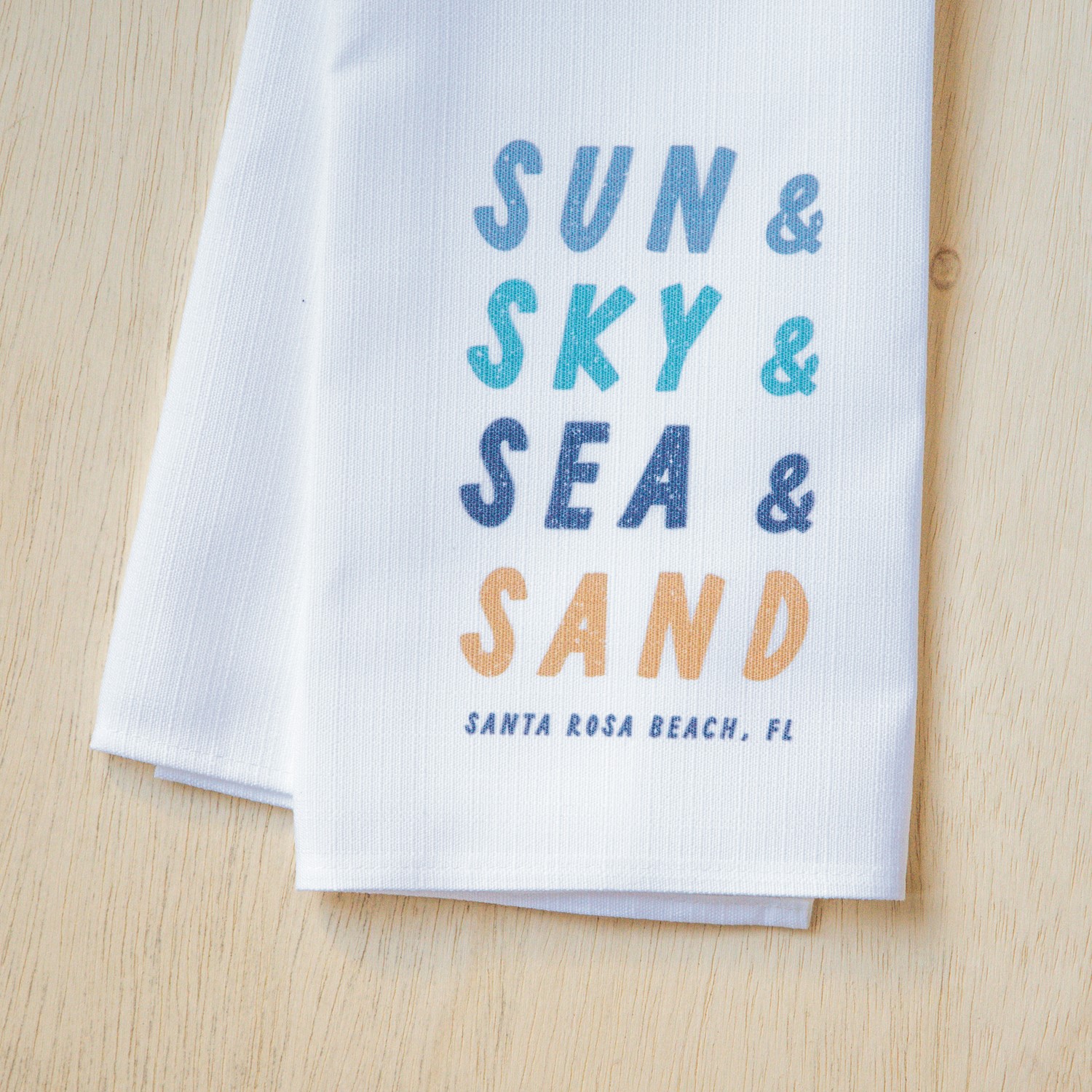 Sun, Sky, Sea, Sand Tea Towel TXT0855TT