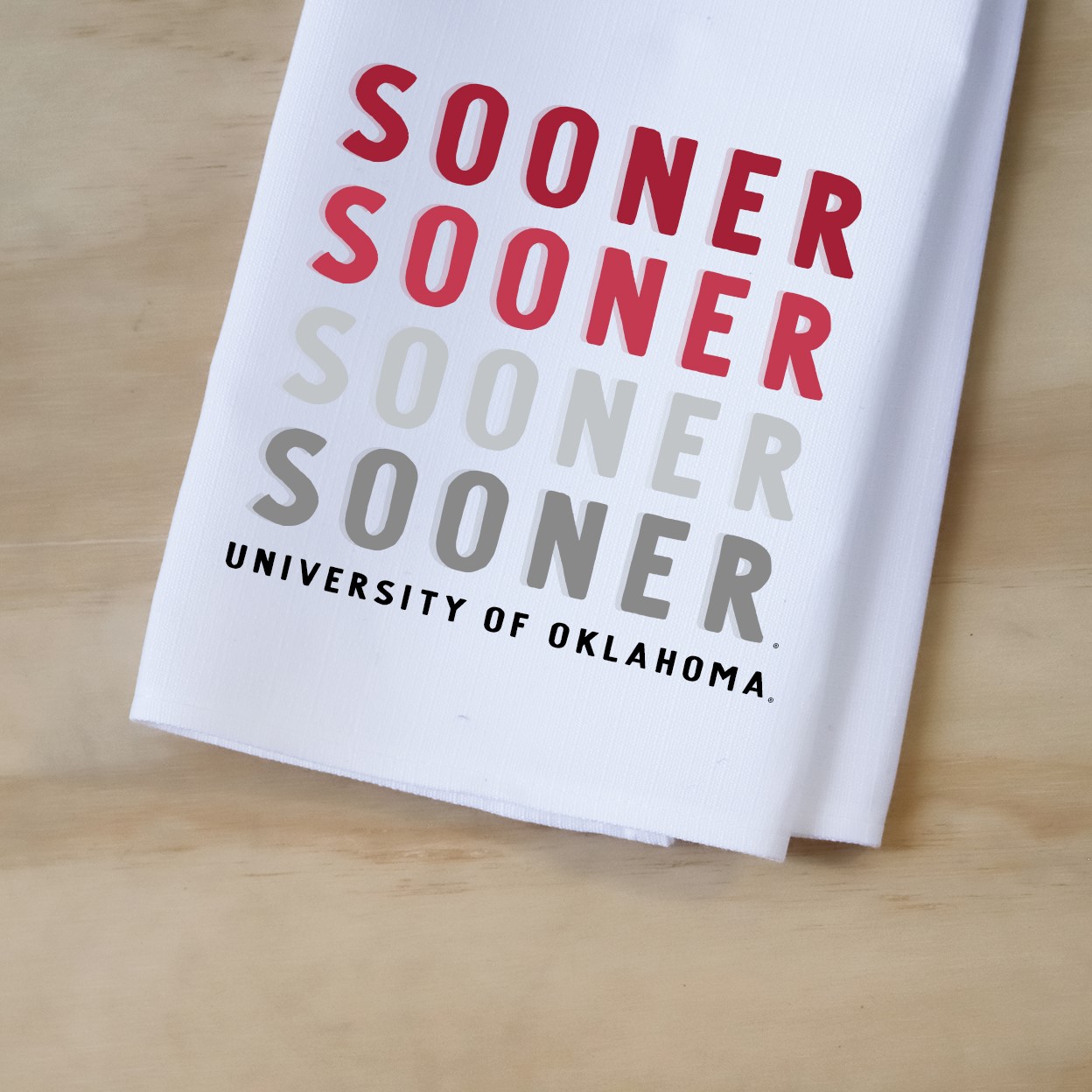 Mascot Gradient Sooners Tea Towel OU0012TT