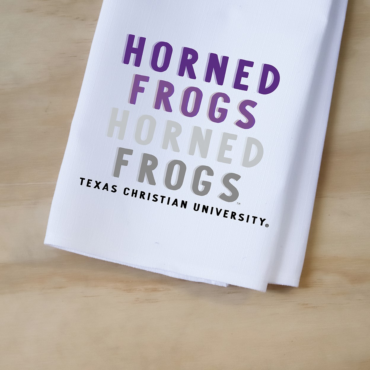 TCU Mascot Gradient Tea Towel TCU0011TT
