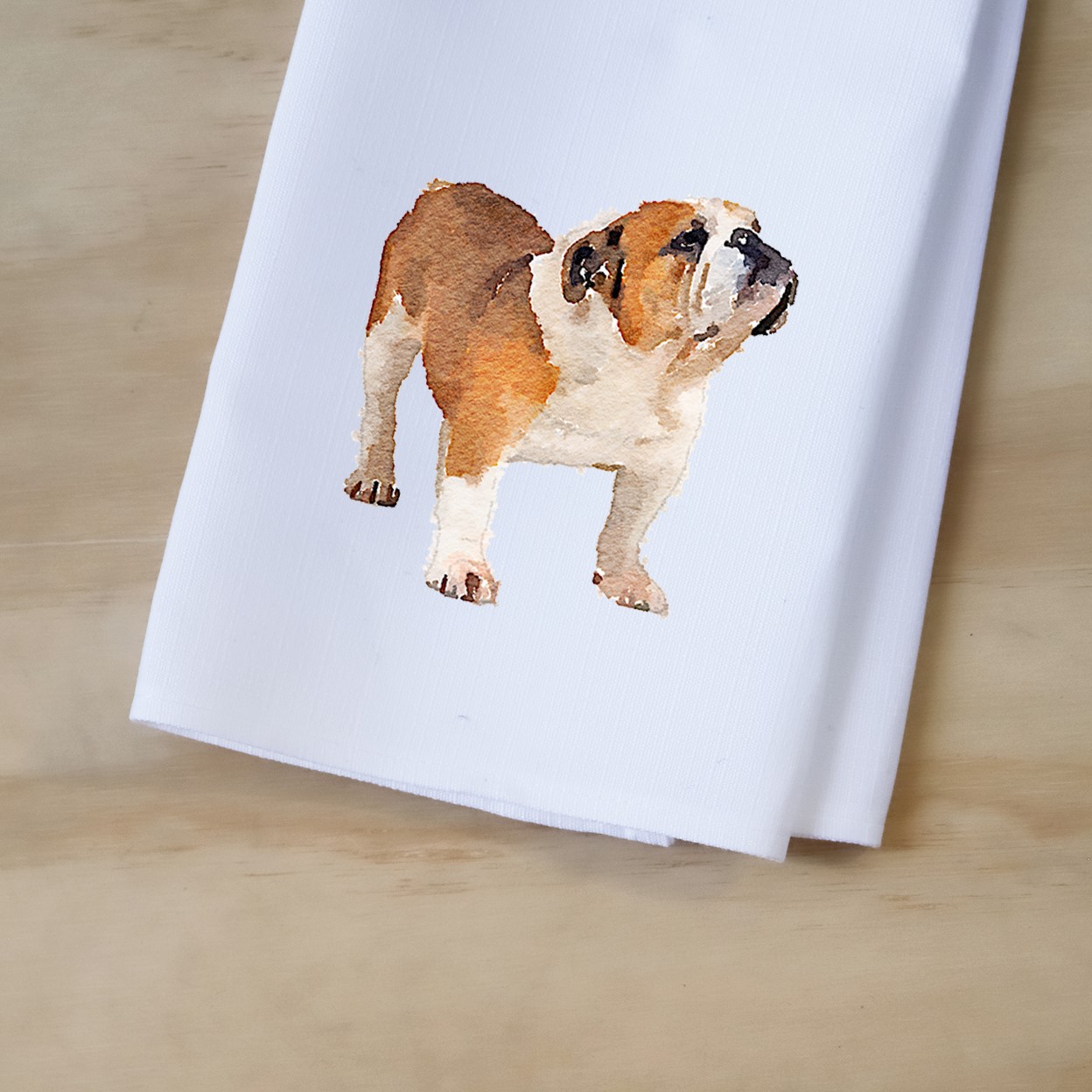 English Bulldog Tea Towel