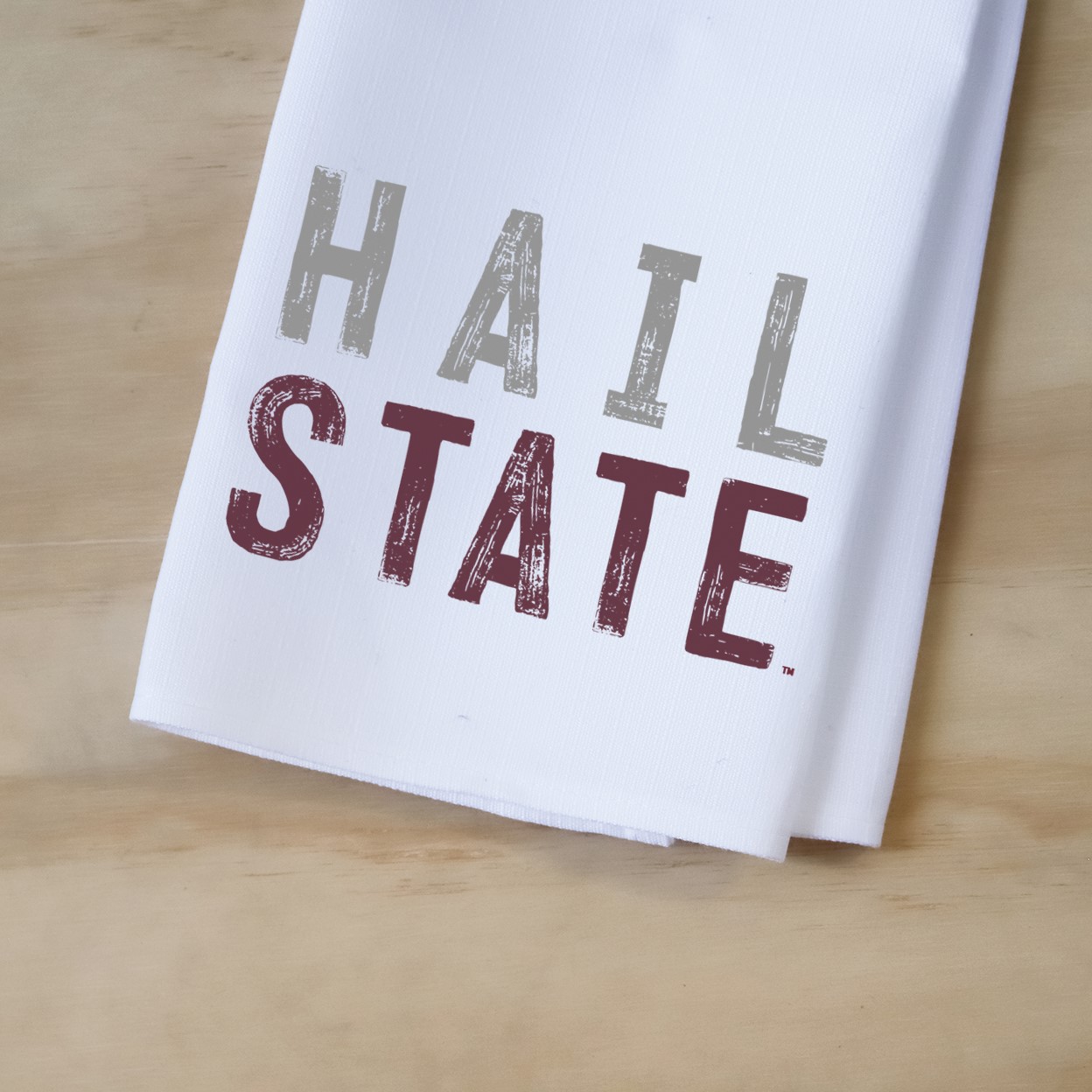 Hail State Distressed Tea Towel MSU0103TT