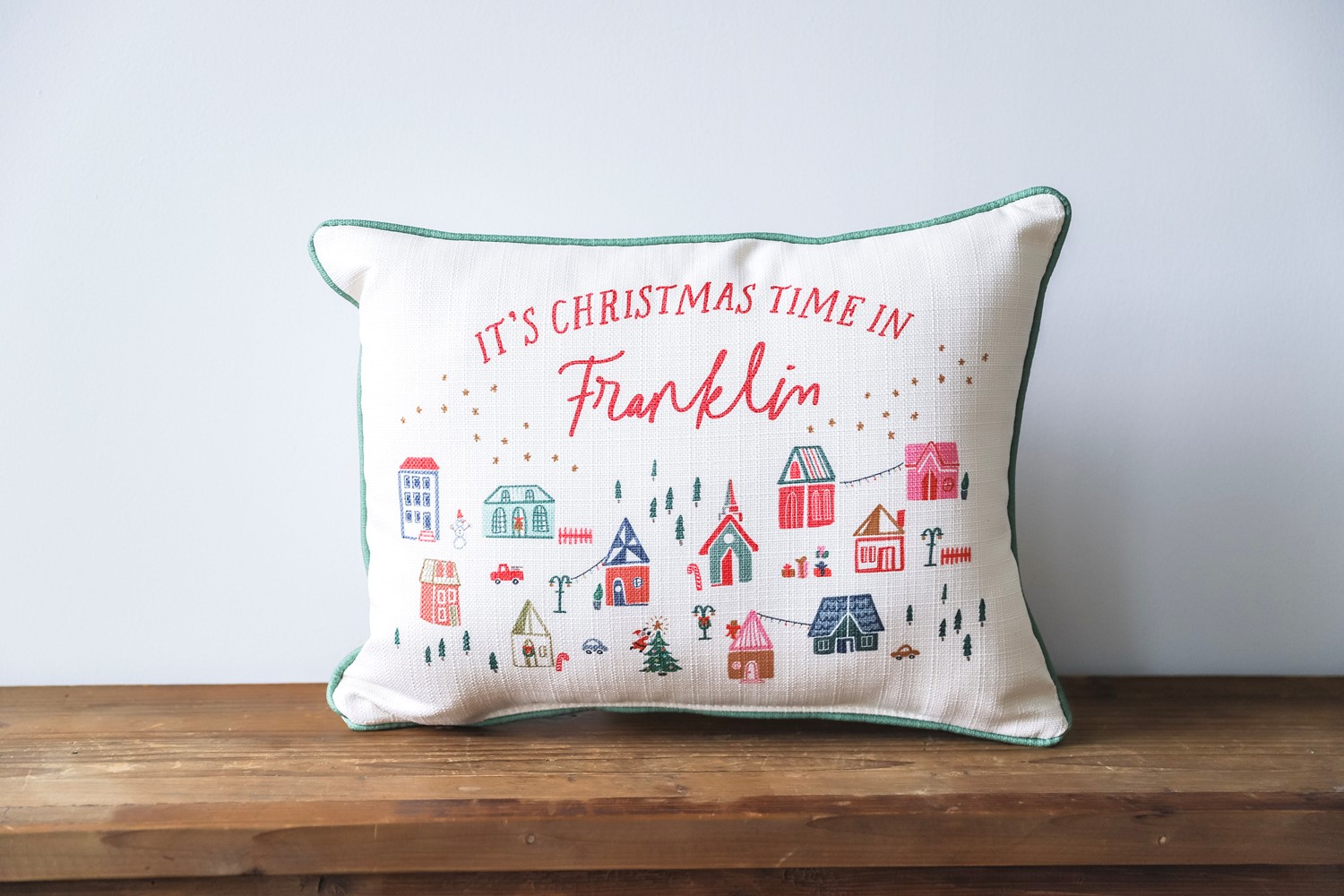 Christmas Time in the City Pillow Little Birdie