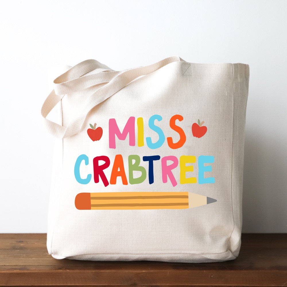 Personalized Teacher Tote