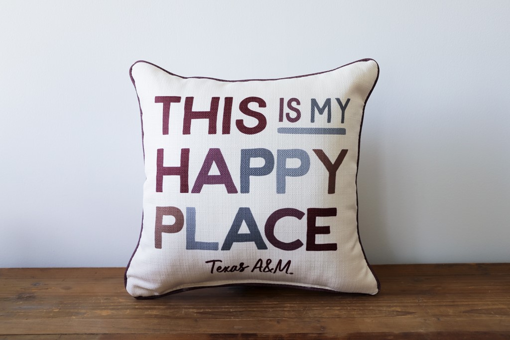This Is My Happy Place Texas A M Pillow Little Birdie