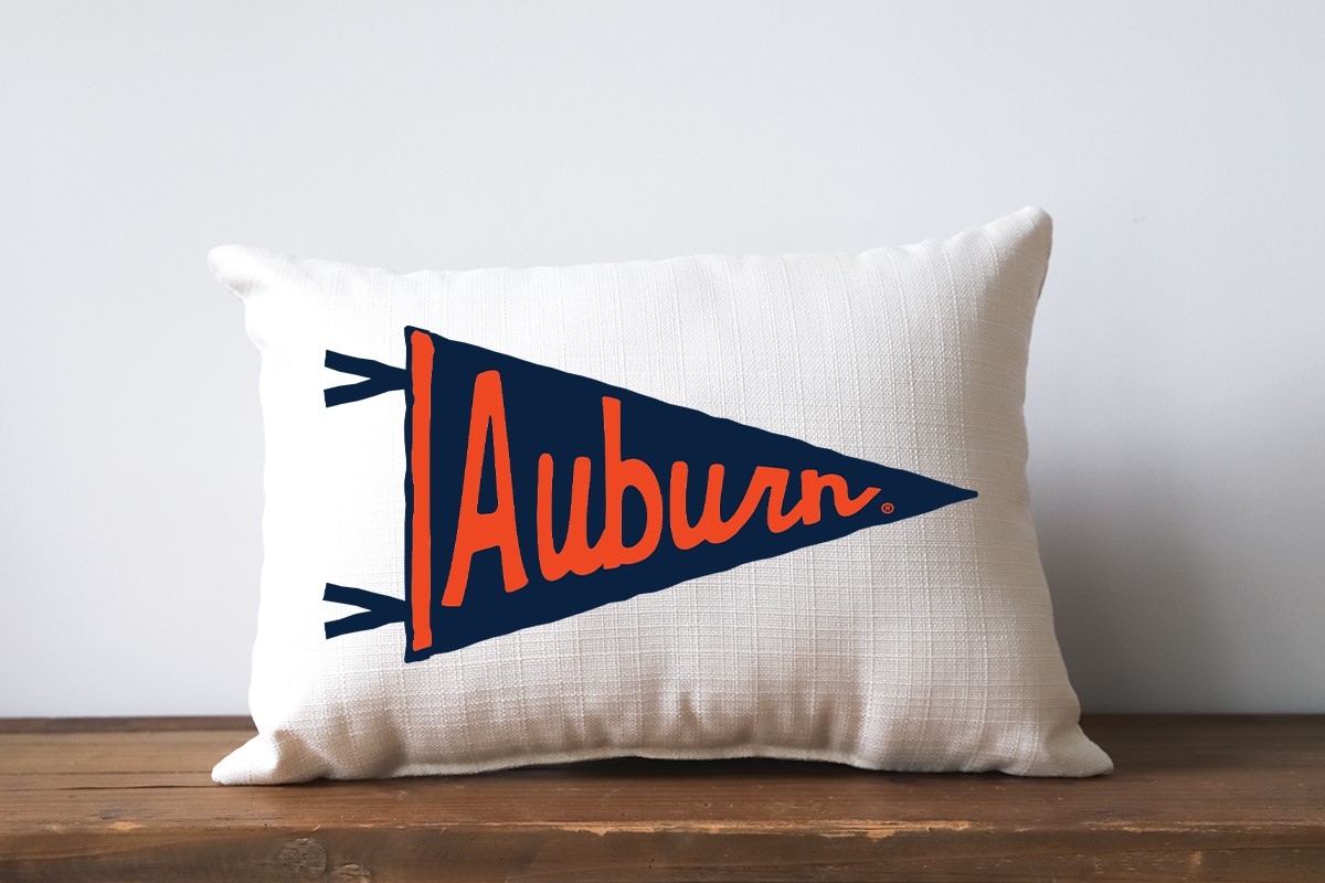 Auburn Pennant Pillow AU0027