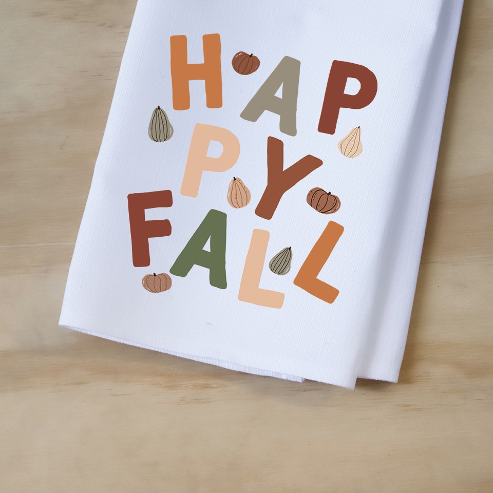 Tumbly Happy Fall Tea Towel FAL0123TT