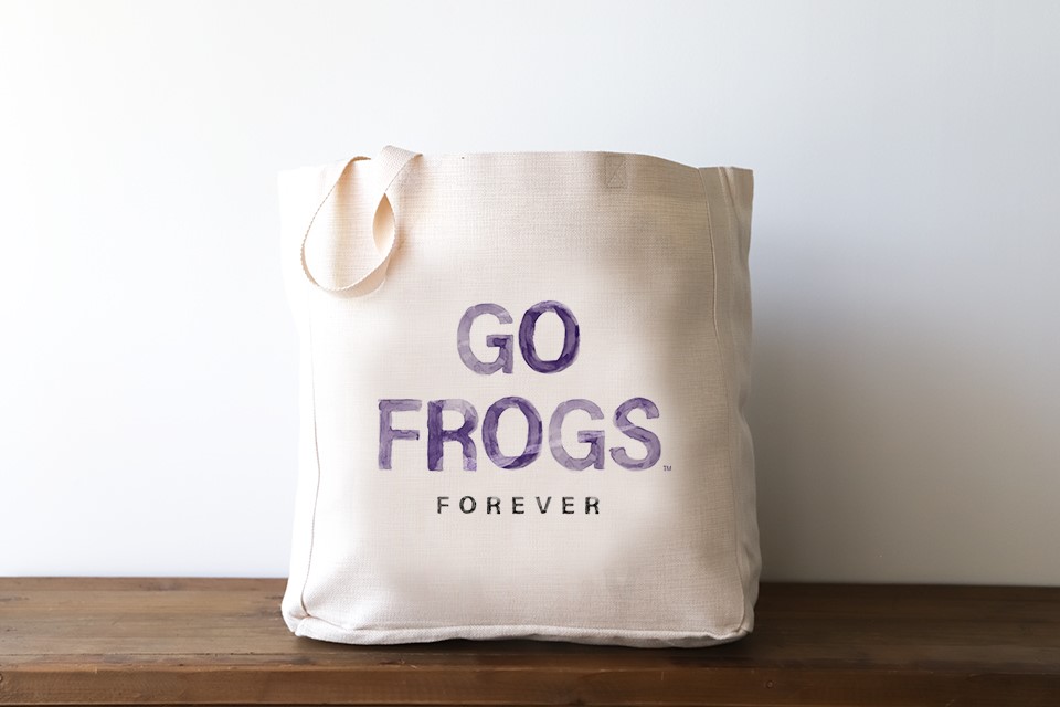 Watercolor Motto Forever TCU Tote TCU0010BAG