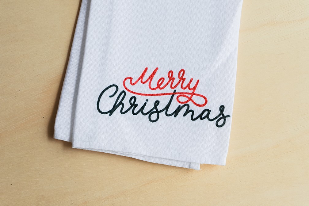 Retro Merry Christmas Tea Towel CHR0233TT