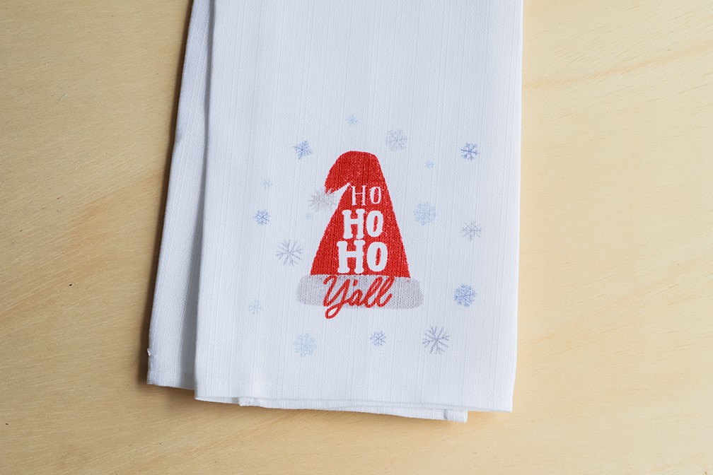 Ho Ho Ho Y'all Santa Hat Tea Towel CHR0225TT