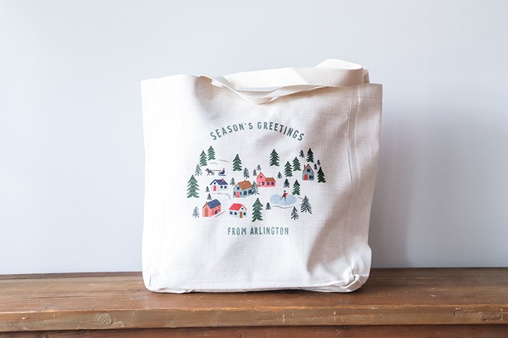 Seasons Greetings Hometown without Lift Tote CHR0228BAG