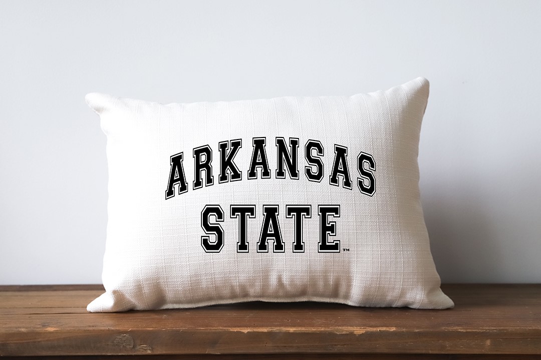 Arkansas State Athletic Font Pillow ASU0008