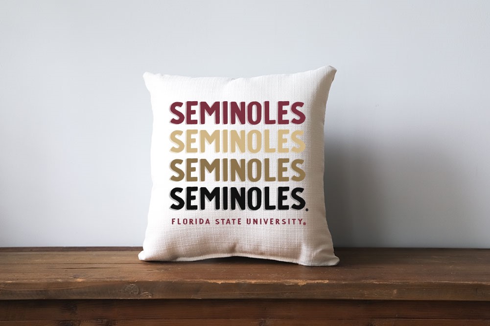 Florida State Mascot Gradient Pillow FSU0013