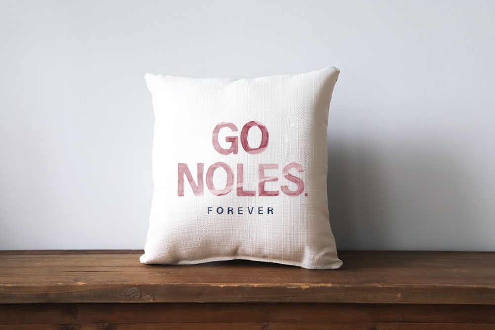Florida State Watercolor Motto Forever Pillow FSU0018