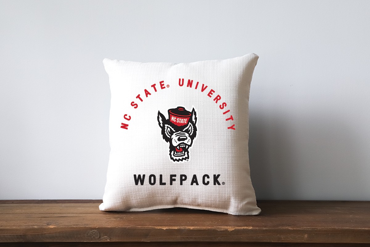 NC State Collegiate Team Arched Pillow NCSU0006