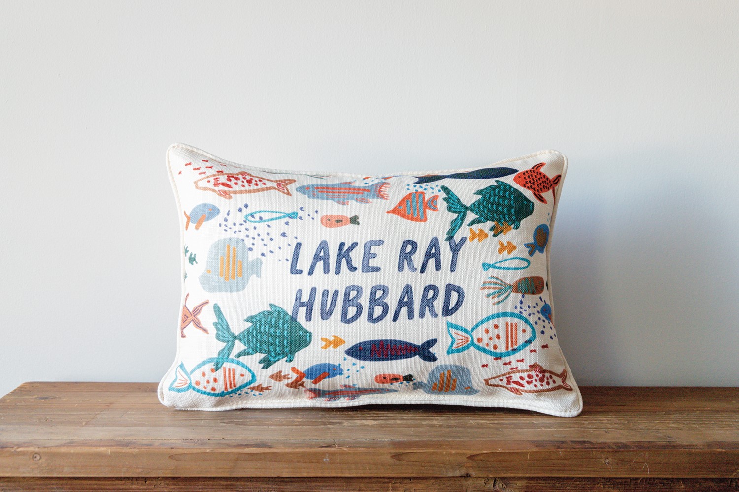 Swishy Fish Lake Name Pillow STE0755