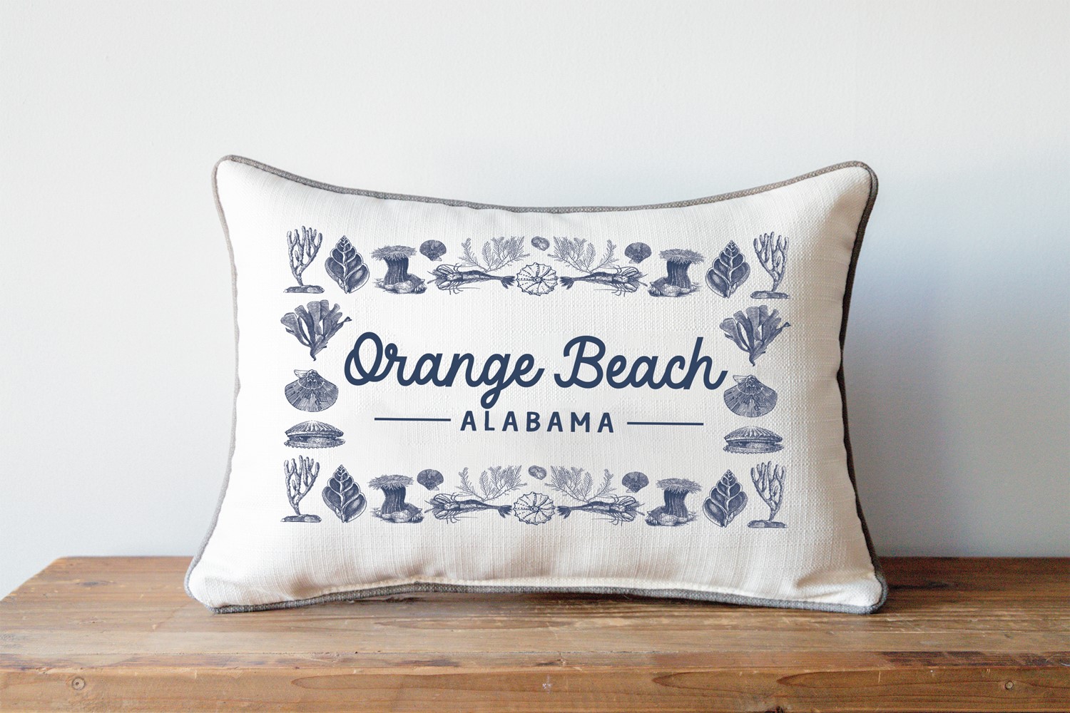 Beach Toile Pillow STE0758