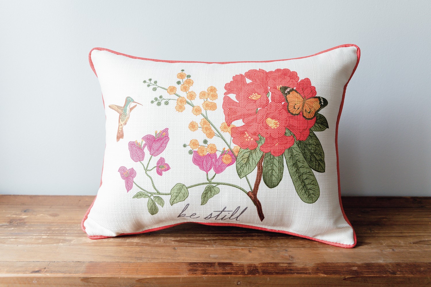 Be Still Hummingbird Pillow TXT0927
