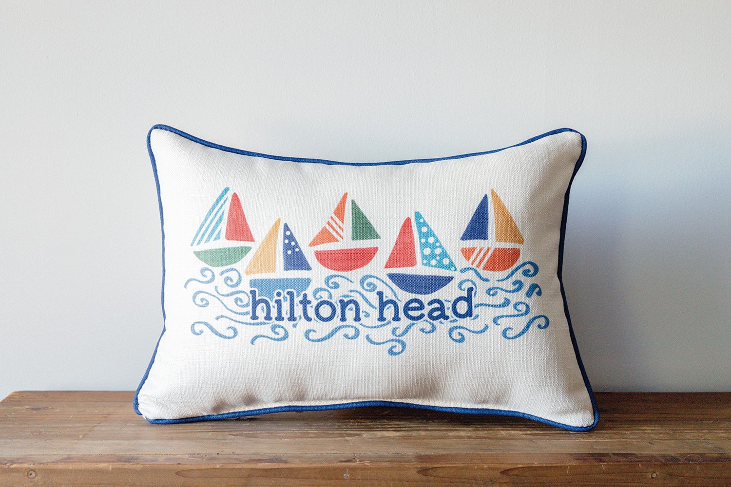 Sailboat Name Pillow TXT0964