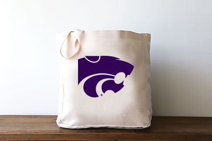 Kansas State Powercat Head Tote KSU0001BAG