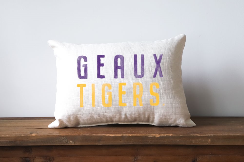 LSU Geaux Tigers Poster Tones Pillow LSU0007